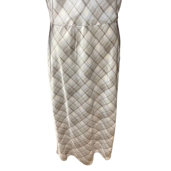 Vince Hazy Plaid Cowl Neck Slip Dress in Powder Blue Gray Size 8 - Picture 4 of 13